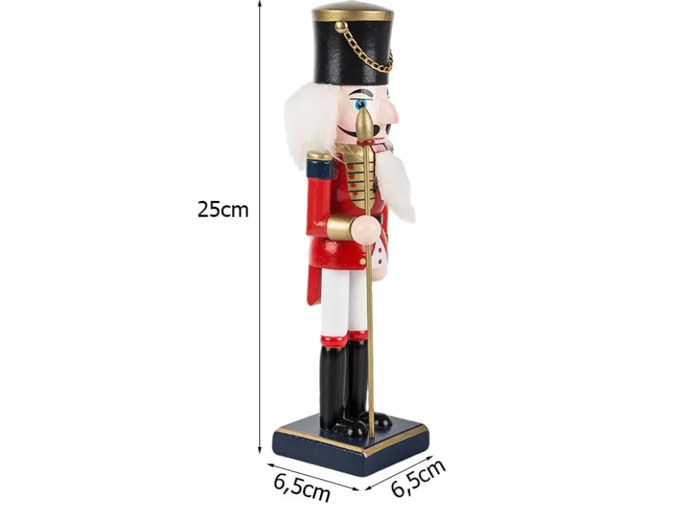 Julnötknäppare soldat i trä 35 cm handmålad