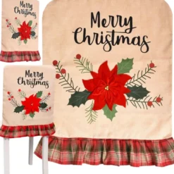 Julstolsöverdrag med julmotiv universal 51 x 49 cm blandade motiv