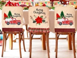 Julstolsöverdrag med julmotiv universal 51 x 49 cm blandade motiv