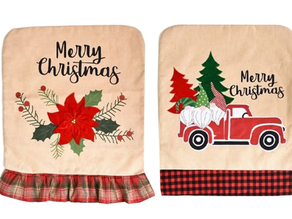 Julstolsöverdrag med julmotiv universal 51 x 49 cm blandade motiv