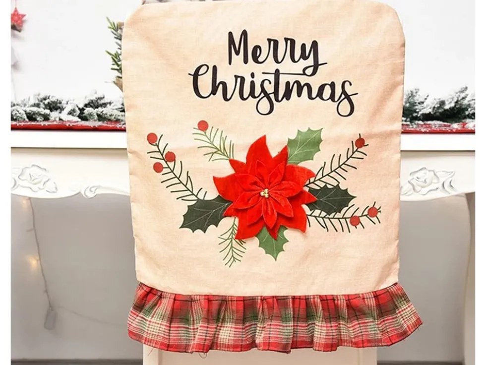 Julstolsöverdrag med julmotiv universal 51 x 49 cm blandade motiv