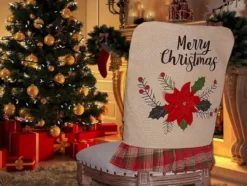 Julstolsöverdrag med julmotiv universal 51 x 49 cm blandade motiv