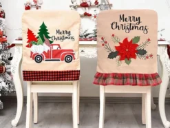 Julstolsöverdrag med julmotiv universal 51 x 49 cm blandade motiv