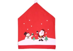 Julstolsöverdrag tomtedräkt röd nonwoven 60x48 cm för standardstol