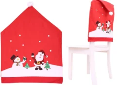 Julstolsöverdrag tomtedräkt röd nonwoven 60x48 cm för standardstol