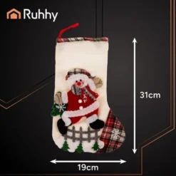Julstrumpor 4-pack 19x31 cm tomte/ren/snögubbe/nallebjörn
