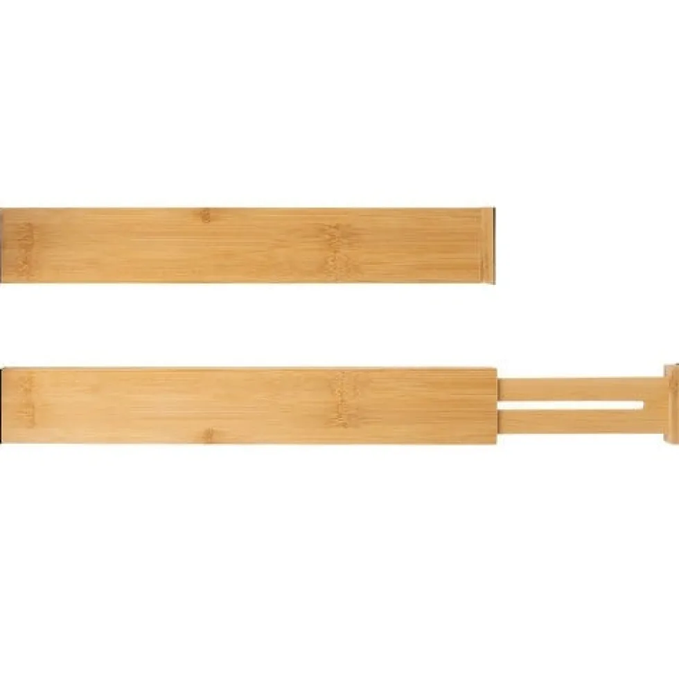 Justerbar lådorganisatör i bambu 4-pack teleskopiska avdelare 42-56 cm