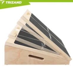 Justerbar slant board för vadstretch i trä 15-35° halkfri 150 kg