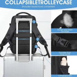 Kabinväska Ryggsäck för Ryanair, Norwegian & Wizzair- Handbagage – 30L Vakuum Kompression USB - cabin bag - pump ingår