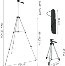 Kamerastativ / Stativ för mobil och kamera 45–133 cm