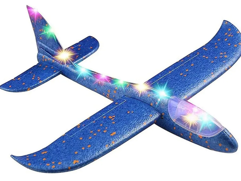 Kastflygplan med LED för barn 47 cm