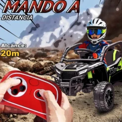 Kawasaki Teryx KRX 1000 Licensierad 12V Elbil För Barn, Fjärrkontroll, Bakfjädring, Svart