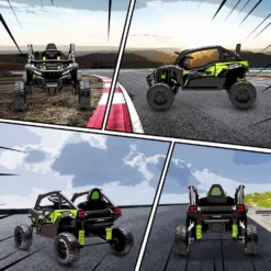 Kawasaki Teryx KRX 1000 Licensierad 12V Elbil För Barn, Fjärrkontroll, Bakfjädring, Svart