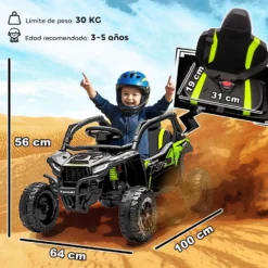 Kawasaki Teryx KRX 1000 Licensierad 12V Elbil För Barn, Fjärrkontroll, Bakfjädring, Svart