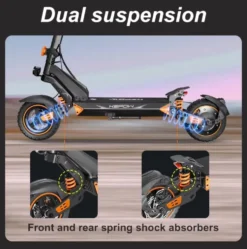KEPOW K3 Elektrisk Scooter elkick elcykel 1000WUpp till 50 km/h, 48V 15Ah – 10