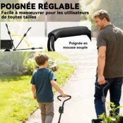 300 kg trädgårdsvagn/släpvagn med avtagbar presenning och 180° roterande handtag, fällbara sidor, svart