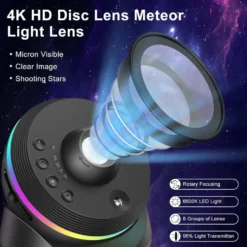 4K HD Galaxy Projektor 13-i-1 – Stjärnprojektor med Meteoreffekt, 360° Rotation & 13 Filmrullar