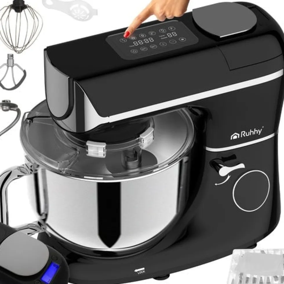 Köksmaskin med värmefunktion och våg 5,5 l 2300 W svart