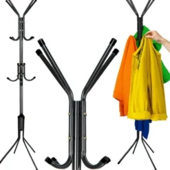 Klädhängare golvmodell 170 cm svart, 3 nivåer, max 20 kg