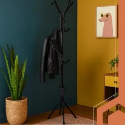 Klädhängare golvmodell 170 cm svart, 3 nivåer, max 20 kg