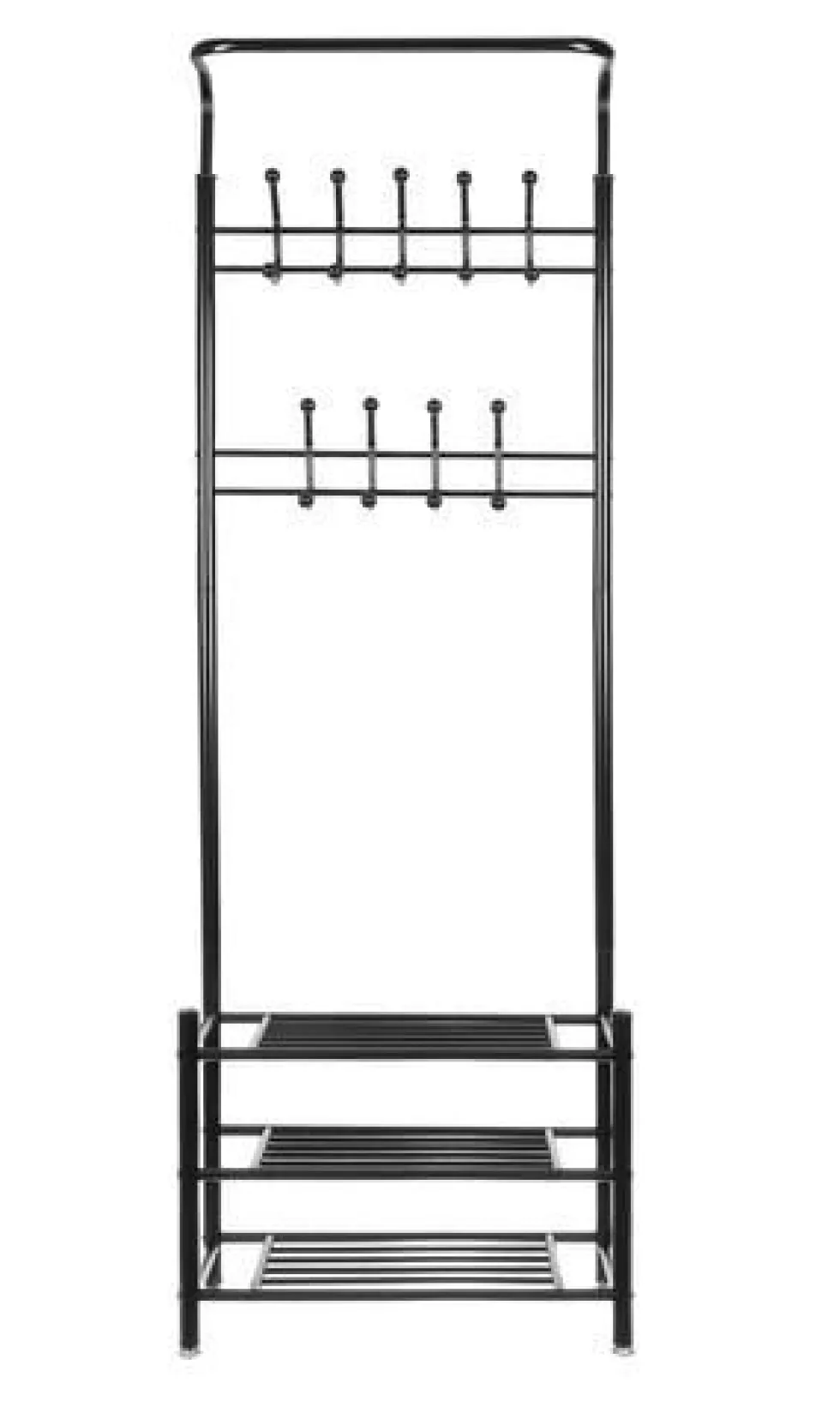 Klädhängare med skohylla 192 cm