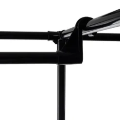 Klädhängare XXL svart 6 hyllor 1 stång 8 krokar 173x36x108 cm