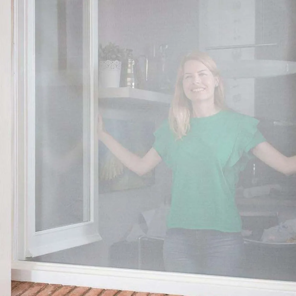 Klippbart Myggnät för Fönster med Magnetfäste 150x180 Vit