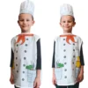 Kockkostym barn set med förkläde och kockmössa 3-8 år vit