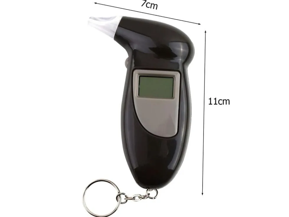 Kompakt alkomätare med nyckelring och LCD display