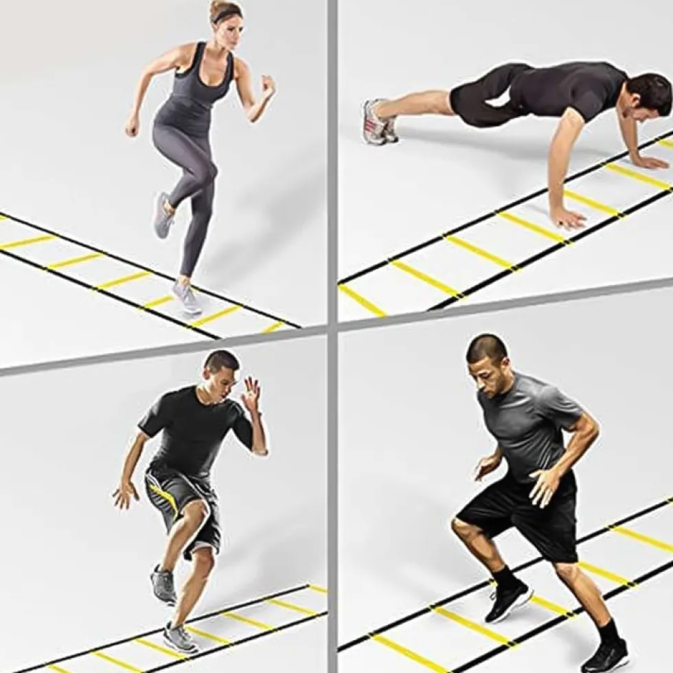 Konditionsstege med 12 steg för snabbhet och agility