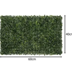Konstgjord boxwood-häckpanel 60x40 cm 3 cm tjock grön PP 1-pack