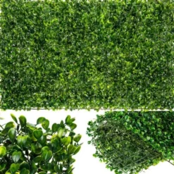 Konstgjord boxwood-häckpanel 60x40 cm 3 cm tjock grön PP 1-pack