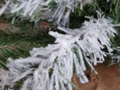 Konstgjord julgran bordsgran 50 cm med snöeffekt träfot
