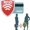 Korthållare med fack - Skyddar RFID - metall - plånbok
