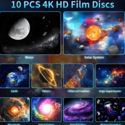 4K Planetarium NASA Rymdprojektor Galaxy Lampa