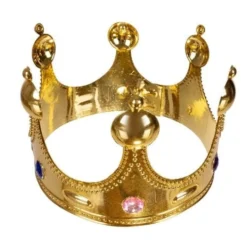 Kungakostym julspel med kappa, spira och krona röd/guld 92 cm