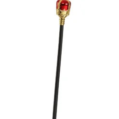 Kungligt set barn krona och spira guld 26 cm/47 cm plast/tyg