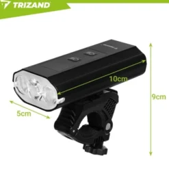 LED cykellampa med baklampa 1300 lumen