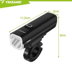 LED cykellampa med baklampa 1000 lumen