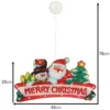 LED fönsterdekoration Merry Christmas med sugpropp, batteridriven 76 cm