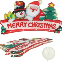 LED fönsterdekoration Merry Christmas med sugpropp, batteridriven 76 cm