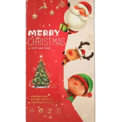 LED fönsterdekoration Merry Christmas med sugpropp, batteridriven 76 cm