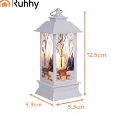 LED-jullykta vit med julmotiv batteridriven LR44 12,5 cm