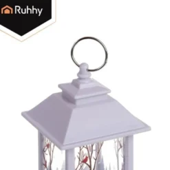 LED-jullykta vit med julmotiv batteridriven LR44 12,5 cm