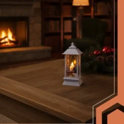 LED-jullykta vit med julmotiv batteridriven LR44 12,5 cm