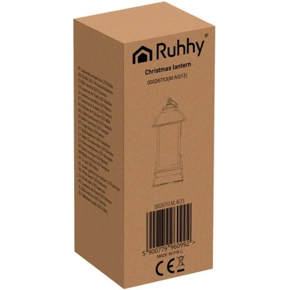 LED-jullykta vit med julmotiv batteridriven LR44 12,5 cm