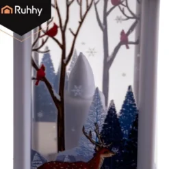 LED-jullykta vit med julmotiv batteridriven LR44 12,5 cm