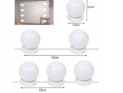 LED-lampor till sminkspegel 10-pack