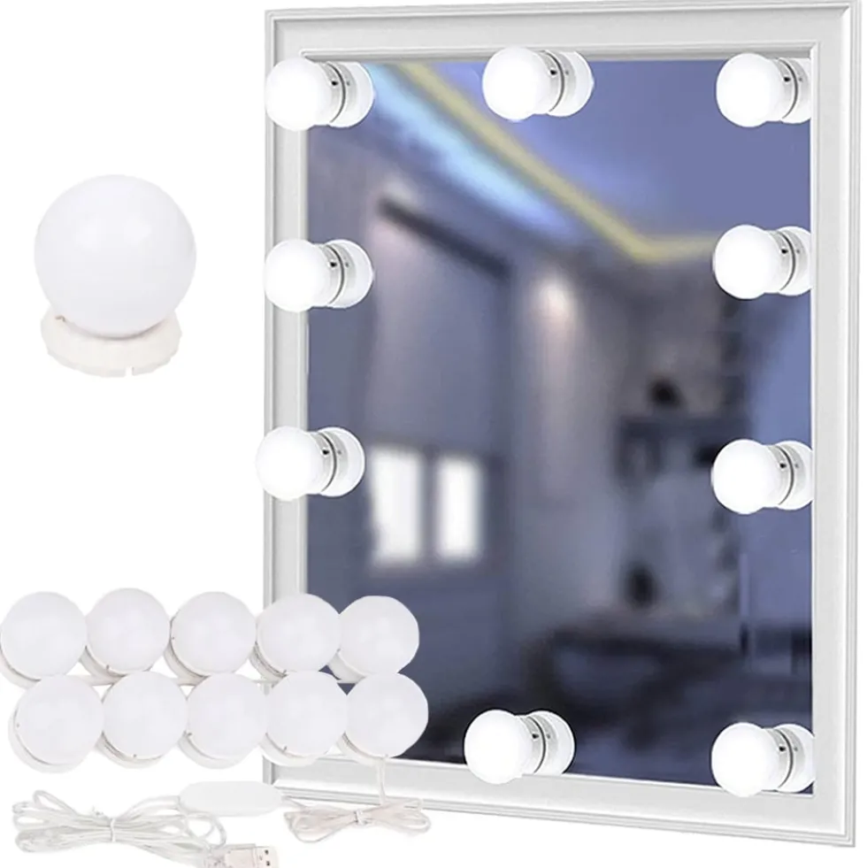 LED-lampor till sminkspegel 10-pack
