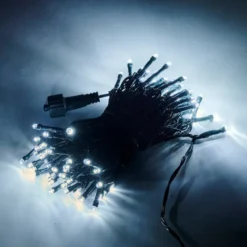 LED ljusslinga julgran 100 kallvita LED 8 lägen 10 m nätansluten